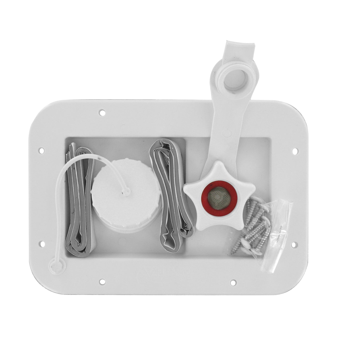 Valterra Gravity/City Water Inlet with Lockable Hatch - White (Carded) | A01-2001VP