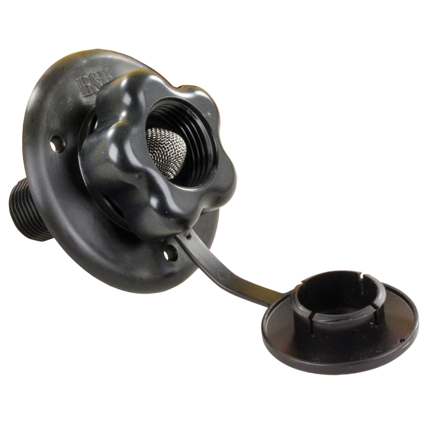 JR Products City Water Flange with Lead-Free Brass Check Valve - UV Resistant, Paintable, 1/2 MPT | 160-85-A-3P-A