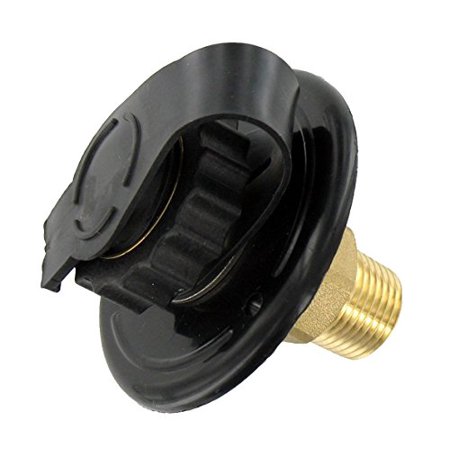 Valterra Water Inlet - 2-3/4 Inch Plastic Flange, Black, Lead-Free | A01-0169LF