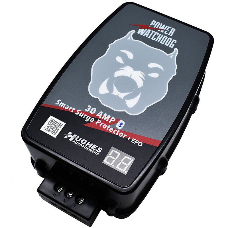 Hughes Autoformers Smart Surge Protector with Bluetooth Connectivity - 30 Amp Hardwire Power Watchdog | PWD30-EPO-H