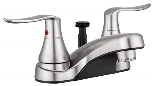 Dura Faucet RV Bathroom Faucet with Winged Levers and Diverter - Brushed Satin Nickel | DF-PL720LH-SN