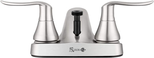 Dura Faucet RV Bathroom Faucet with Winged Levers and Diverter - Brushed Satin Nickel | DF-PL720LH-SN