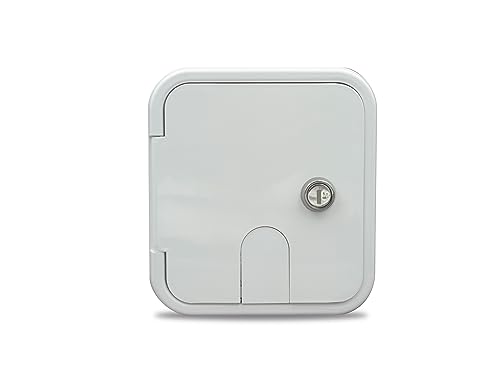 B&B Molders City Water Hatch with Plastic CV Key - OEM Replacement for RV Fresh Water System, UV Stable, Locking Design | 94226