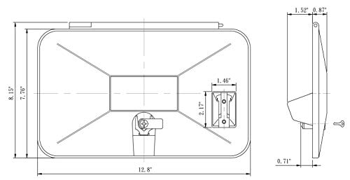 Dura Faucet RV Exterior Shower Box Door Replacement - White - UV-Protected with Lock and Keys | DF-SA170D-WT