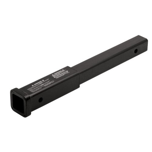Tow Ready 18 Inch Trailer Hitch Extension for Slide Out Campers - 2 Inch Receiver, 3500 lbs Capacity, Powder Coated Black Steel | 80306