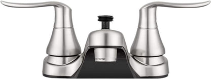 Dura Faucet RV Bathroom Faucet with Winged Levers and Diverter - Brushed Satin Nickel | DF-PL720LH-SN