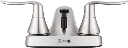 Dura Faucet RV Bathroom Faucet with Winged Levers and Diverter - Brushed Satin Nickel | DF-PL720LH-SN