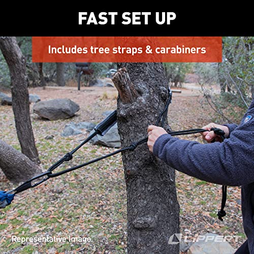 Lippert Cloud Camping Hammock - Lightweight Parachute Nylon - Quick Setup with Eco-Friendly Tree Straps | 2021123291