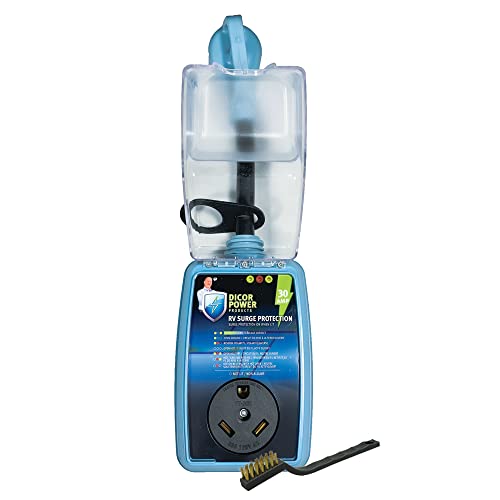 Dicor 30A RV Surge Protector with Auto Shut Off, 4200 Joules, 3-Mode Protection for Campers and Trailers | DP-SP30A-P