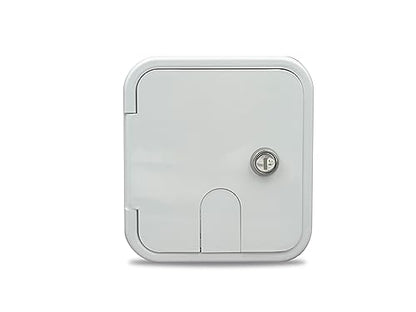 B&B Molders City Water Hatch with Plastic CV Key - OEM Replacement for RV Fresh Water System, UV Stable, Locking Design | 94226